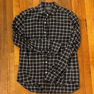 Bonobos Men's Navy and White Plaid Shirt